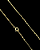 CORRENTE TIJOLINHO( 1.5MM-70CM) BANHADO A OURO 18K - Imagem 1