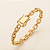 Pulseira Cadeado de Quina 7mm 20cm – Banhada a Ouro 18K - Imagem 4
