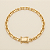 Pulseira Cadeado de Quina 7mm 20cm – Banhada a Ouro 18K - Imagem 3