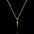 CORRENTE VENEZIANA( 1mm-70cm) + PINGENTE  CRUZ AMARRADA - BANHADO A OURO 18K. - Imagem 3