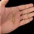CORRENTE 3x1 (2mm- 70/60cm) + PINGENTE CRUZ AMARRADA- BANHADO A OURO 18k - Imagem 2