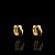 PAR DE BRINCO ARGOLA LISA  - BANHADO A OURO 18K - Imagem 1