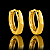 Brinco Argola Lisa Geométrica – Banhado a Ouro 18K - Imagem 3