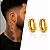 Brinco Argola Lisa Geométrica – Banhado a Ouro 18K - Imagem 1