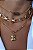 Choker Inicial Dupla dourado com Prata - Imagem 8