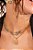 Choker Inicial Dupla dourado com Prata - Imagem 1