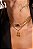 Choker Inicial Dupla dourado com Prata - Imagem 5