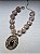 Colar Pedras com Maxi Medalha Marrom - Imagem 1