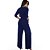 Macacão Pantalona Decote Transpassado B’Bonnie Florence Azul Marinho - Imagem 3