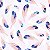 Papel de Parede Estampa Penas Rosas e Azuis - Imagem 1