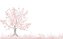 Papel de Parede Arvore Sakura Aquarela - Imagem 1