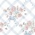 Papel de Parede Losango Floral Charlotte Blue - Imagem 1