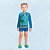 CONJUNTO INFANTIL MASCULINO CAMISETA E SUNGA BOXER - FAKINI - Imagem 3
