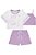 CONJUNTO INFANTIL TOP CROPPED, BLUSA E SHORT - KUKIÊ - Imagem 1