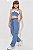 CONJUNTO TOP CROPPED E CALÇA JEANS - VIC & VICKY - Imagem 1