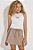 CONJUNTO TEEN BLUSA CROPPED REGATA E SHORT - VIC & VICKY - Imagem 2