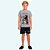 PIJAMA INFANTIL MASCULINO CAMISETA E BERMUDA - FAKINI - Imagem 5