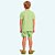 PIJAMA INFANTIL MASCULINO CAMISETA E BERMUDA - FAKINI - Imagem 3