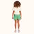 CONJUNTO INFANTIL BLUSA E SHORT SAIA EM MALHA - FAKINI - Imagem 3