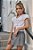 SHORT SAIA TEEN EM BLEND DE VISCOSE SARJADA - VIC & VICKY - Imagem 1