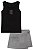 CONJUNTO TEEN BLUSA REGATA E SHORT SAIA - VIC & VICKY - Imagem 1