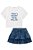 CONJUNTO BLUSA E SAIA EM JEANS COM ELASTANO - VIC & VICKY - Imagem 2