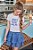 CONJUNTO BLUSA E SAIA EM JEANS COM ELASTANO - VIC & VICKY - Imagem 1