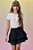 SAIA EM TRICOLINE COM ELASTANO E SHORT EMBUTIDO - VIC & VICKY - Imagem 1