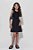 VESTIDO EM CANELADO LIZ E TRICOLINE COM ELASTANO - LILIMOON - Imagem 1