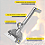 ITEM NO. YP005 GRILL SCRAPER Raspador e Limpador de Chapa Para Lanches, em Aluminio DIM: 39x12x16cm (LxAxP) - Imagem 5