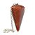 Pêndulo Quartzo Vermelho Pedra Natural Lapidação Facetado - Imagem 1