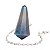 Pêndulo Pedra Quartzo Azul Pintado Piramidal Invertido - Imagem 3