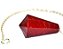 Pêndulo Pedra Quartzo Vermelho Piramidal Lapidado Invertido - Imagem 2