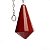 Pêndulo Pedra Jaspe Vermelho Piramidal Lapidado Invertido - Imagem 3