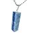 Colar Pontinha Pedra Quartzo Azul Presilha Pino Prateado - Imagem 2