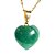 Colar Mini Coração Quartzo Verde Pedra Natural Dourado - Imagem 1