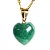 Colar Mini Coração Quartzo Verde Pedra Natural Dourado - Imagem 2
