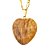 Colar Coração Jaspe Wave Natural Montagem Flash Dourado - Imagem 2