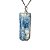 01 Pingente Nlux Lâmina Cianita Azul Pedra Natural Pino Prata 950 - Imagem 5