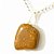 Colar Pedra Natural de Jaspe Amarelo Pino Prateado - Imagem 2