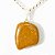 Colar Pedra Natural de Jaspe Amarelo Pino Prateado - Imagem 1