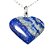 Colar Coração Pedra Lapis Lazuli Pino e Perinha Prata 950 - Imagem 2