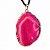 Colar Chapa de Agata Rosa Claro Envolto Dourado - Imagem 4