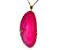 Colar Chapa de Agata Rosa Claro Envolto Dourado - Imagem 1