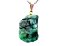 Colar Esmeralda Rolada Pedra Natural Pino Prateado - Imagem 4