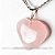 Colar Coração Quartzo Rosa Pedra Natural Banhado Prata - Imagem 4