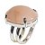 Anel Cabochão Oval Quartzo Morango Prateado Aro Ajustável - Imagem 4