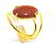 Anel Pedra do Sol Cabochão Oval Pequeno Dourado - Imagem 1