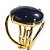 Anel Pedra Estrela Cabochão Oval Pequeno Dourado REFF CP9681 - Imagem 3