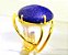 Anel Pedra Estrela Cabochão Oval Pequeno Dourado REFF CP9681 - Imagem 1